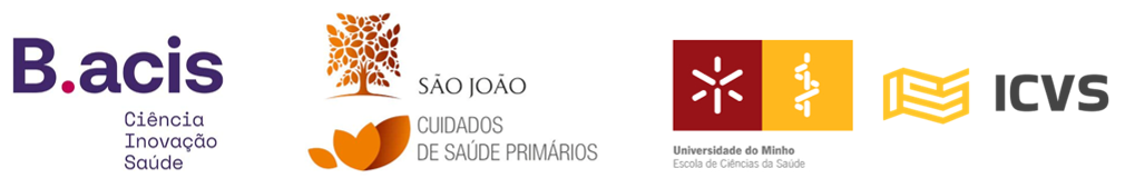 Logos Entidades Parceiras: B.ACIS, ULS S. João e UMinho (ICVS)